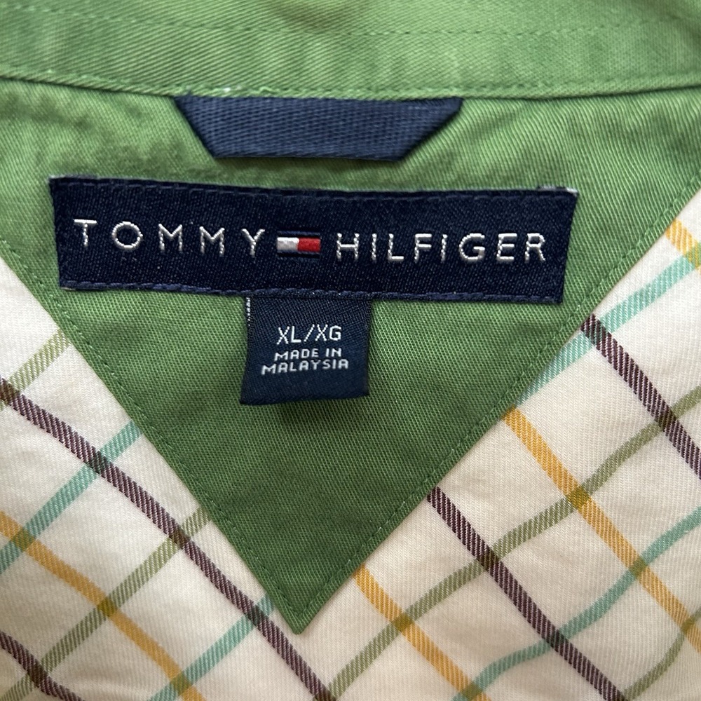 Tommy Hilfiger Long-sleeve Flannel Shirt Multicolored Checkered Pattern Sz XL - Picture 4 of 5